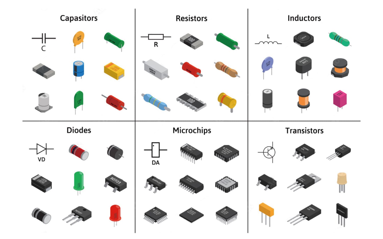 PCB component types