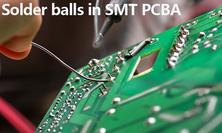 solder balls in SMT PCBA solder balls in SMT PCBA